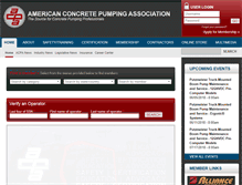 Tablet Screenshot of concretepumpers.com